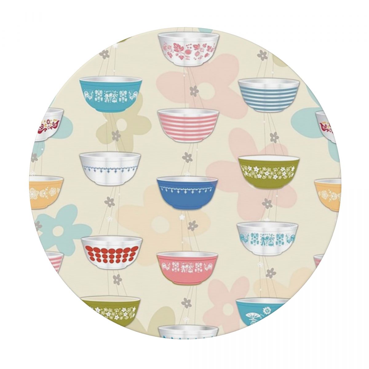 Vintage Collectible Pyrex - Coleção de Tigelas Vintage Pyrex, Toalha