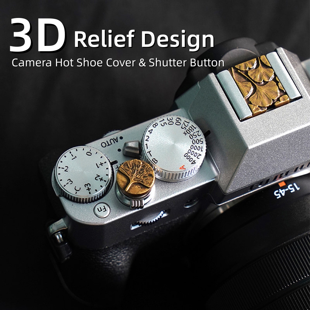 Lens Cap Vintage - Tampa de Metal Gravada para Hot