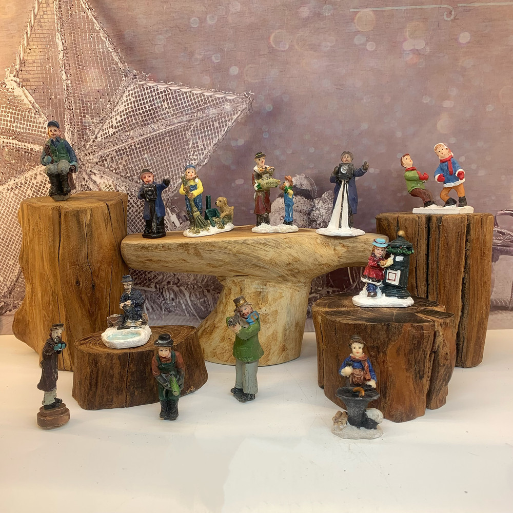 Vintage Collectible Ornaments - Miniaturas de Resina Vintage de Cidade