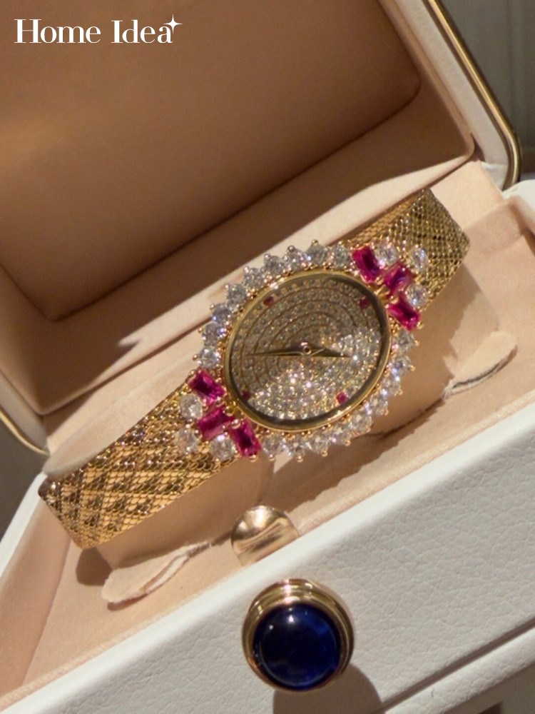 Vintage Watch Crystal - Relógio de quartzo vintage feminino, formato