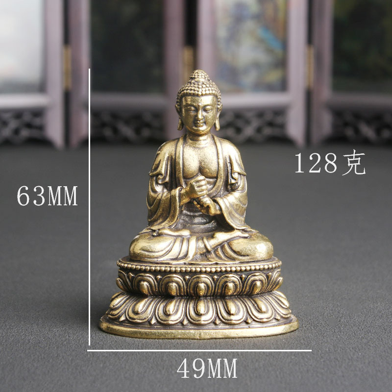 Vintage Collectible Ornaments - Estátua de Buda Vairocana em Latão