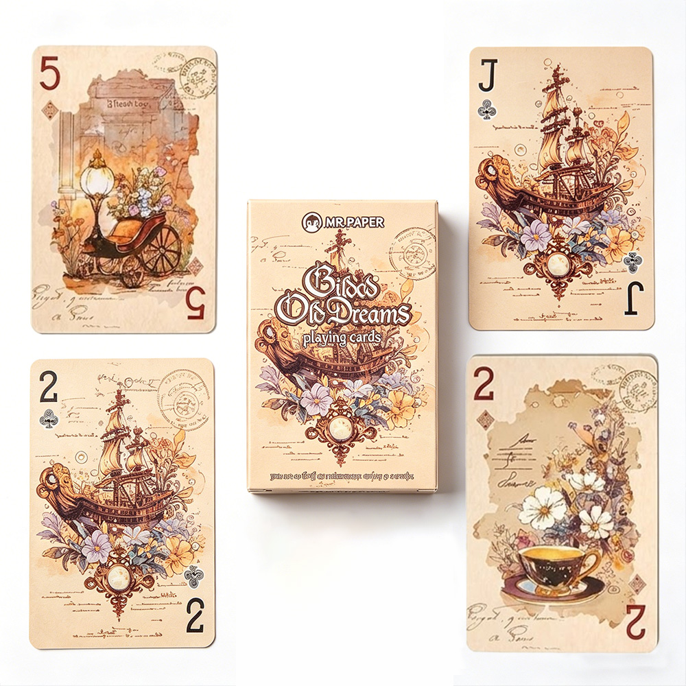 55 Cartas de Baralho Estéticas - Vintage Collectible Board Games avaliação e preço