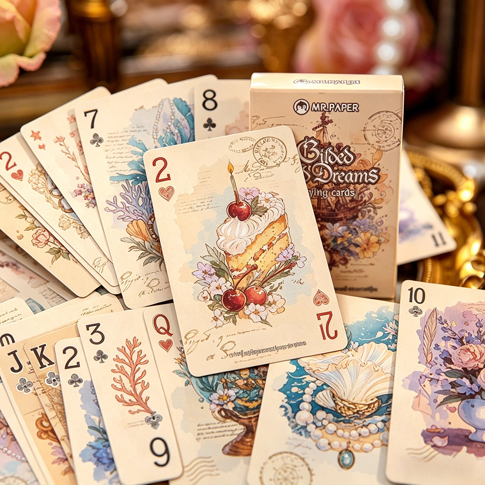 55 Cartas de Baralho Estéticas - Vintage Collectible Board Games avaliação e preço